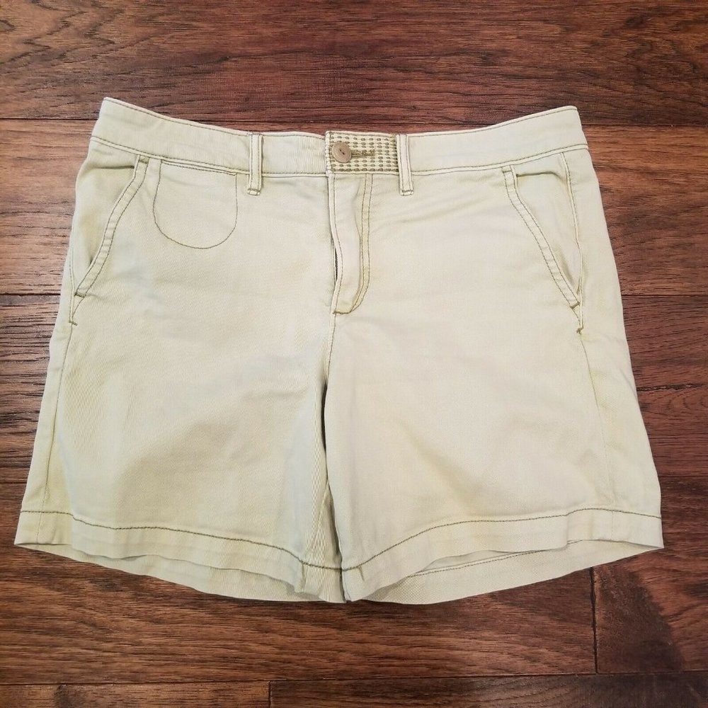 Chino By Anthropologie Women's Size 27 Green Relaxed Khaki Green Shorts